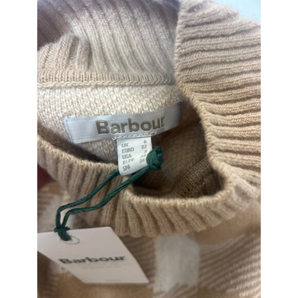 BARBOUR Harriet Pullover Sweater Pale Camel Size 2 NWT $170 - Picture 9 of 11